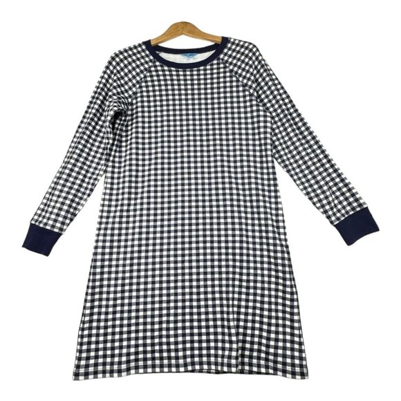Draper James Plaid Long Sleeve Sweater Dress size‎ Small Blue/White - Picture 1 of 6